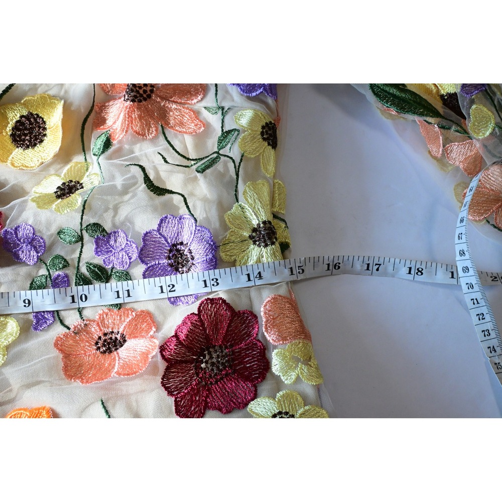 Heidi Floral Embroidered Mesh Mini Dress - Picture 6 of 8